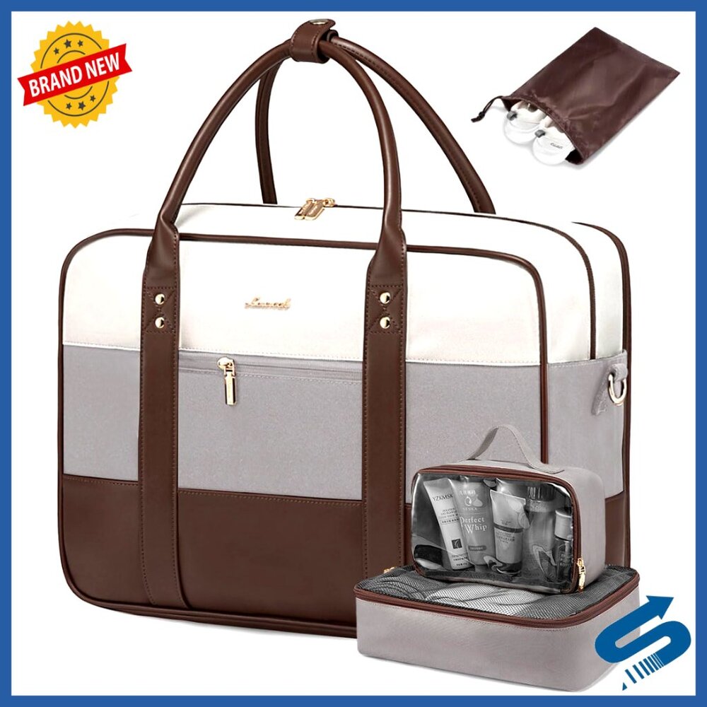 30l Travel Duffel Bag With Laptop Compartment, Wet Pocket, Toiletry Bag